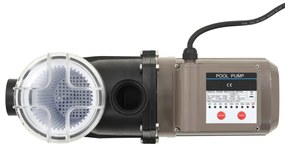 Bomba de piscina com temporizador preto 0,25 HP 8000 L/h