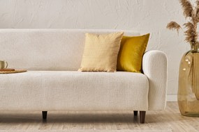 Sofá de 3 Lugares Noya – Creme – 220x87x70 cm