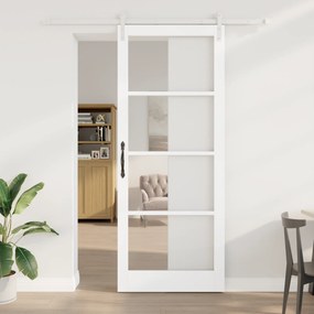 Porta Deslizante com Conjunto de Ferragens 'ORKDAL'Madeira Sólida Bran