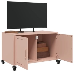 Móvel de TV 68x39x43,5 cm aço laminado a frio rosa