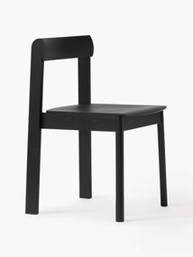 Stackable Oak Wood Chairs Blueprint, Set of 2