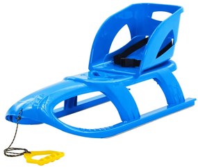 vidaXL Trenó com assento 102,5x40x23 cm polipropileno azul