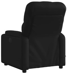 Poltrona massagens reclinável elétrica couro artificial preto