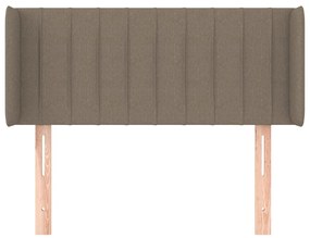 Cabeceira cama abas tecido 93x16x78/88 cm cinzento-acastanhado