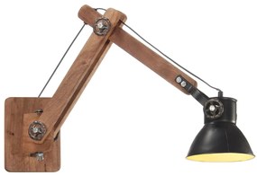 vidaXL Candeeiro de parede redondo estilo industrial E27 preto