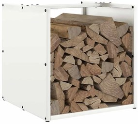Suporte para lenha 40x40x40 cm aço laminado a frio branco