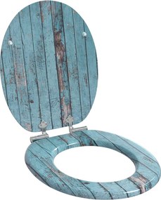 vidaXL Assento de Vaso Sanitário Azul 44 x 38 cm Placa de MDF