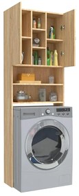 idaXL Armário máquina lavar roupa 64x25,5x190 cm carvalho sonoma