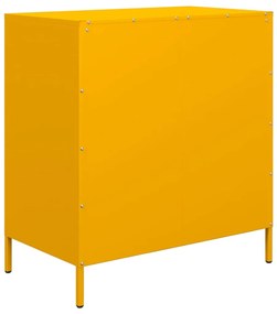 Aparador 68x39x73,5 cm aço laminado a frio amarelo mostarda