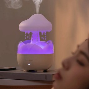 Difusor de Aromas Nuvem – Humidificador Elétrico com Luz Noturna e Son