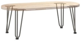 Pernas de grampo para mesa de centro 4 peças Aço natural 30 cm Aço mac
