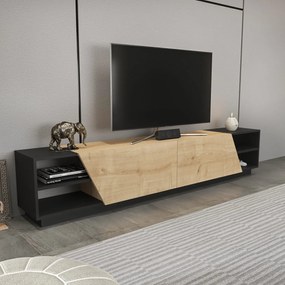 Móvel para TV Rhodes – Antracite e Carvalho – 240x37,1x47,4 cm