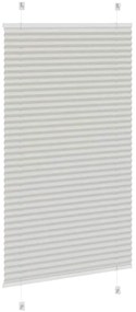 Cinzento Luz Plissada Cega 70x100 cm Largura Tecido 69,4 cm