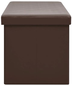 Banco de arrumação dobrável PVC castanho