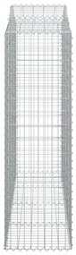 Cestos gabião arqueados 4pcs 200x50x160/180cm ferro galvanizado