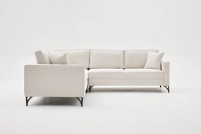 Sofá de Canto Berlin – Creme e Preto – 258 x 258 cm