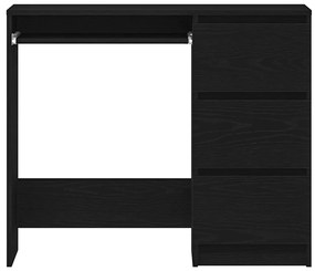 Secretária 90x45x76 cm derivados de madeira cor carvalho preto