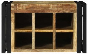 Apoio de Vinho 46x35x27,5 cm em Madeira Sólida de Mangueira Resistente