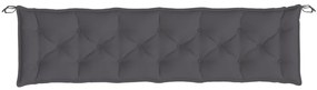 Almofadões banco jardim 2pcs 200x50x7cm tecido oxford antracite