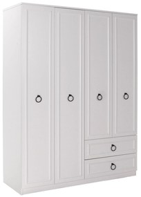 Roupeiro "Victoria Plus" – Branco – 140 x 185 x 52 cm – Design Moderno