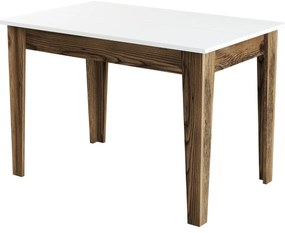Mesa de Cozinha Kiev – Nogueira/Branco – 110x75x72 cm