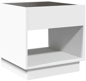 Mesa de centro luzes LED Infinity 50x50x50 cm branco