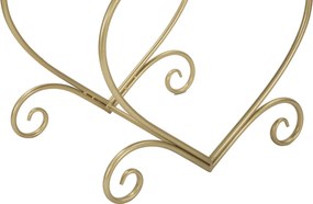 BANCO CORAÇÃO 50X37,5X51,5 CM DOURADO E CREME