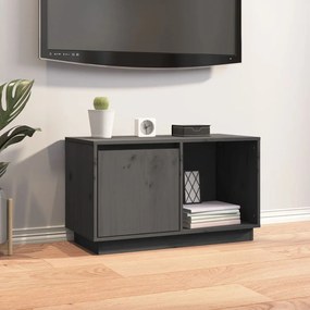vidaXL Móvel de TV 74x35x44 cm madeira de pinho maciça cinzento