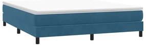 vidaXL Cama sem molas/colchão 180x210 cm veludo azul-escuro