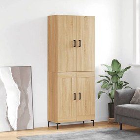 vidaXL Armário alto 69,5x34x180 cm derivados de madeira cor sonoma