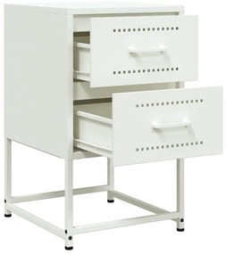 Mesa de cabeceira 36x39x60,5 cm aço branco