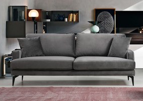 Sofá de 3 Lugares Papira – Cinzento – 205x90x88 cm