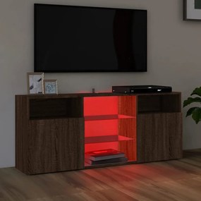 Móvel de TV Maze com Luzes LED de 120cm - Nogueira - Design Moderno
