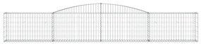 Cestos gabião arqueados 5 pcs 400x30x60/80 cm ferro galvanizado