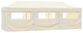 Tenda para festas pop-up dobrável c/ 8 paredes 870x291x315 cm creme