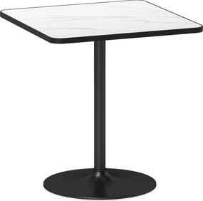 HOMCOM Mesa de jantar, mesa de cozinha quadrada 70 x 70 cm para 4 pessoas com efeito mármore para cozinha, branca | Aosom Portugal