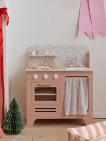 Cozinha em madeira com acessórios em madeira FSC® rosa