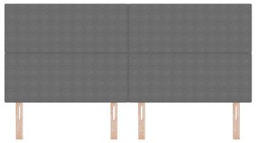 Cabeceira vidaXL Design Simples Cinza Claro 200 cm Tecido Corduroy