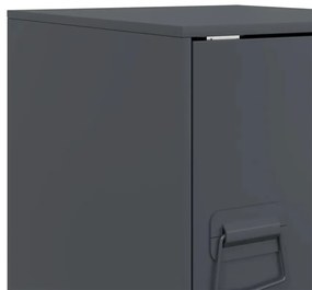 Mesas de cabeceira 2 pcs 34,5x39x44 cm aço antracite