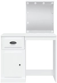 Toucador com luzes LED 90x42x132,5 cm branco