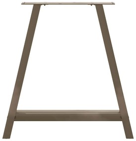 Pés de mesa de jantar em formato A, 2 peças, 80x (72-73) cm, aço