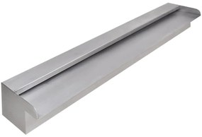 vidaXL Fonte para piscina retangular 90 cm aço inoxidável