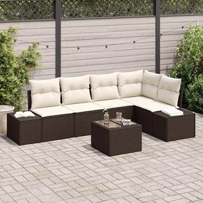 vidaXL Conjunto de Sofá de Jardim com Almofadas Cinza de Rattan Poliéster