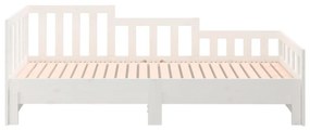 Sofá-cama de puxar 2x(80x200) cm pinho maciço branco