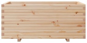 Vaso/floreira de jardim 110x60x49,5 cm madeira de pinho maciça