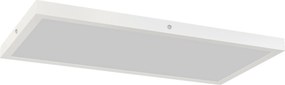 HOMCOM Conjunto de 4 Candeeiros de Teto Cor Regulável com Interruptor DIP e de Parede 3000K/4000K/6000K 60x30x3,7 cm Branco | Aosom Portugal