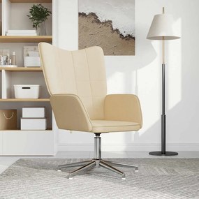 vidaXL Cadeira de descanso tecido cor creme