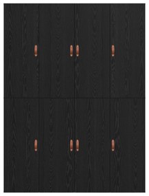 Cama com Armazenamento vidaXL Preto Carvalho 140x190 cm
