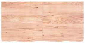 Bancada p/ WC 120x60x(2-4) cm madeira maciça tratada castanho