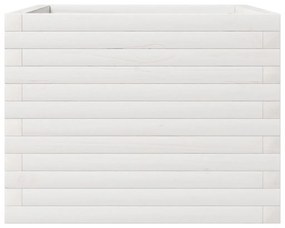 Vaso/floreira de jardim 60x60x45,5 cm pinho maciço branco